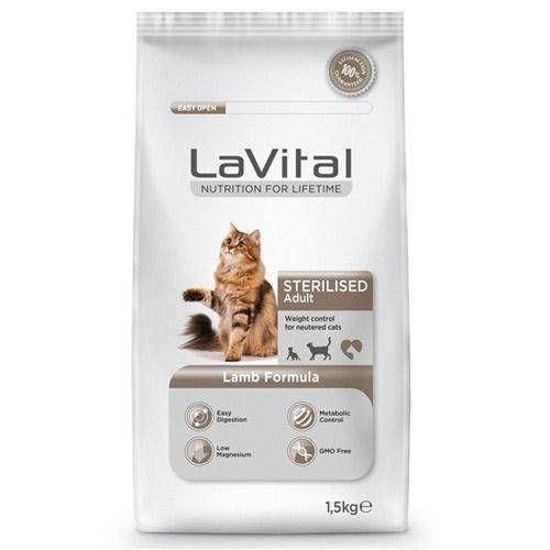Lavital Sterilised Lamb Kuzulu Kısır Kedi Maması 1,5 Kg