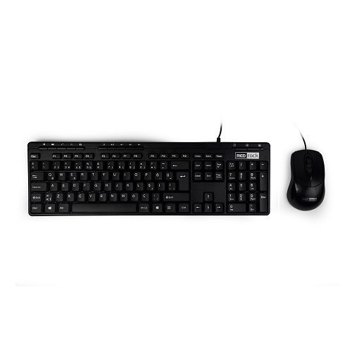 REDROCK Q USB RR-KBS110 Trk Multimedia Klavye Optic Mouse Siyah