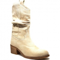 Shop and Shoes Bayan Çizme Bej Süet 036-111 